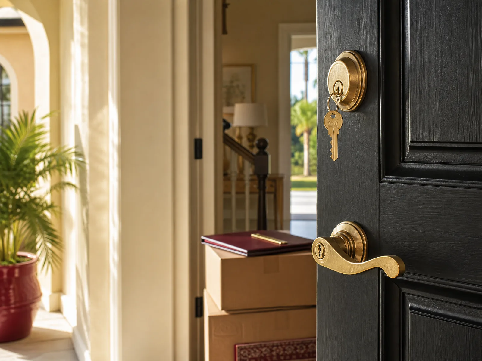 Residential front-door lock rekeying by Ninja Lock in Florida